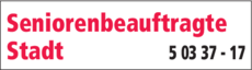 Anzeige Seniorenbeauftragte Stadt