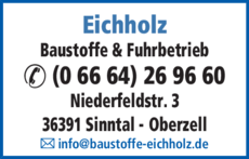 Anzeige Eichholz Baustoffe