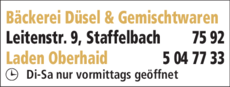 Anzeige Düsel Reinhard