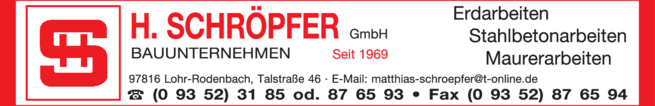 Anzeige Bauunternehmen Schröpfer GmbH