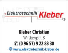 Anzeige Kleber Elektrotechnik