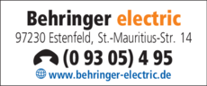 Anzeige Behringer electric
