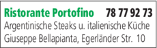 Anzeige Ristorante Portofino