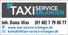 Anzeige TAXI-SERVICE- ERLANGEN INH.DANA ULAS