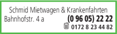 Anzeige Schmid Mietwagen