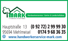 Anzeige Mark Handwerkerservice, Garten- und Landschaftsbau