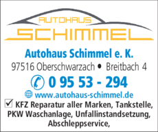 Anzeige Autohaus Schimmel e.K.
