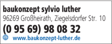 Anzeige Baukonzept Sylvio Luther