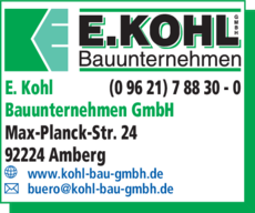 Anzeige E. Kohl Bauunternehmen GmbH