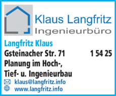 Anzeige Langfritz Klaus
