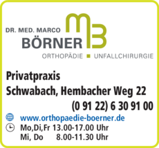 Borner Marco Dr Med In Hilpoltstein In Das Ortliche