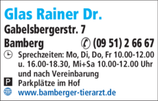 Anzeige Glas Rainer Dr.