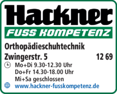 Anzeige Hackner Schuh