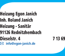Anzeige Egon Janich GdbR