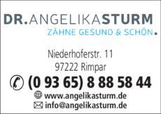 Anzeige Sturm Angelika Dr. Zahnarztpraxis