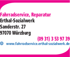 Fahrradservice Reparatur Erthal Sozialwerk In Wurzburg In Das