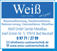 Anzeige Weiß GmbH