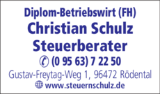 Anzeige Schulz, Christian Diplom-Betriebswirt (FH)