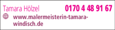 Anzeige Malerbetrieb Hölzel Tamara