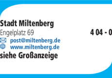 Anzeige Stadt Miltenberg