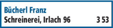 Anzeige Bücherl Franz