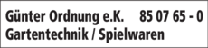 Anzeige Ordnung Günter