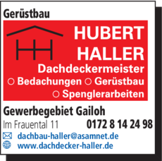 Anzeige Gerüstbau Haller Hubert