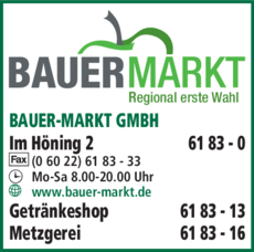 Anzeige BAUER-MARKT GMBH