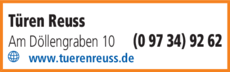 Anzeige Reuss Türen
