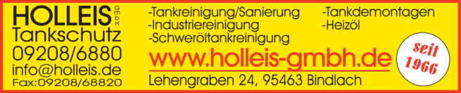 Anzeige Tankschutz Holleis GmbH