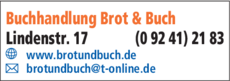 Anzeige Buchhandlung Brot & Buch