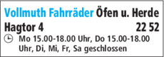 Anzeige Vollmuth Fahrräder