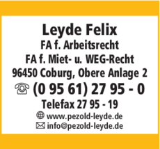 Anzeige Leyde Felix