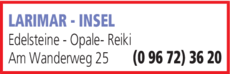 Anzeige LARIMAR - INSEL