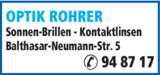 Anzeige Optik Rohrer
