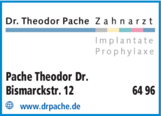 Anzeige Pache Theodor Dr.