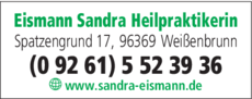 Anzeige Eismann Sandra, Heilpraktikerin