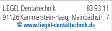 Anzeige Dentaltechnik Liegel