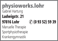 Anzeige physioworks.lohr