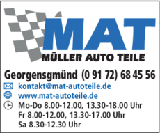 Anzeige Autoteile MAT Müller
