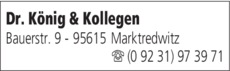 Anzeige Rechtsanwälte Dr. König & Kollegen