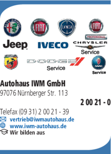 Anzeige Autohaus IWM GmbH