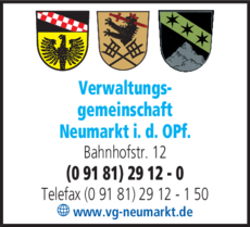 Anzeige Verwaltungsgemeinschaft Neumarkt i.d. Opf.
