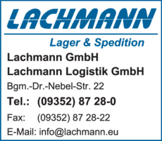 Anzeige Lachmann Logistik GmbH