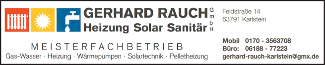 Anzeige Haustechnik Gerhard Rauch