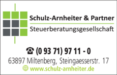 Anzeige Schulz-Arnheiter & Partner Steuerberatungsgesellschaft