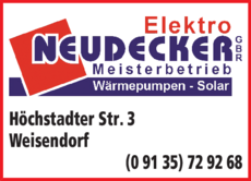 Anzeige Elektro Neudecker