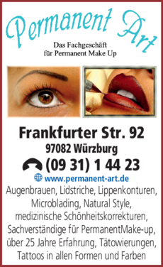 Permanent Art Das Fachgeschaft Fur Permanent In Wurzburg In Das Ortliche