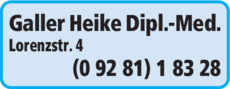 Anzeige Galler Heike Dipl.-Med.