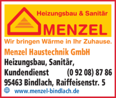 Anzeige Menzel Haustechnik GmbH